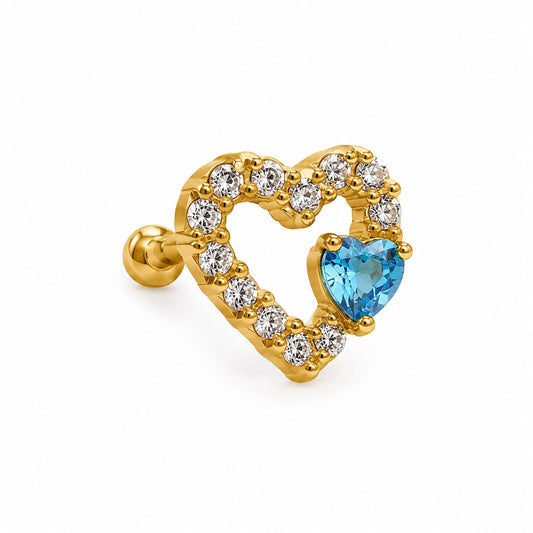 Piercing Corazón Azul