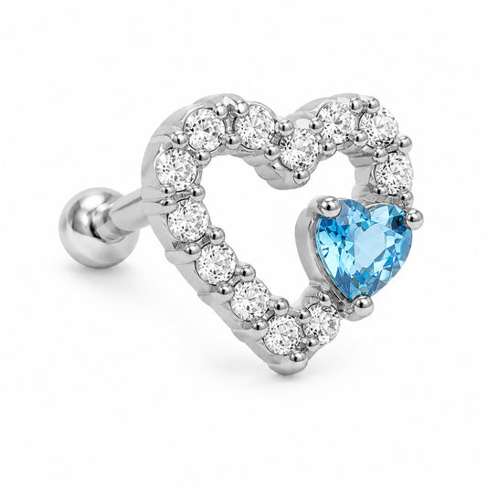 Piercing Corazón Azul