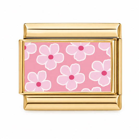 Charm Floreado Rosa