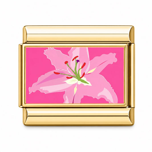 Charms Lirio Rosa