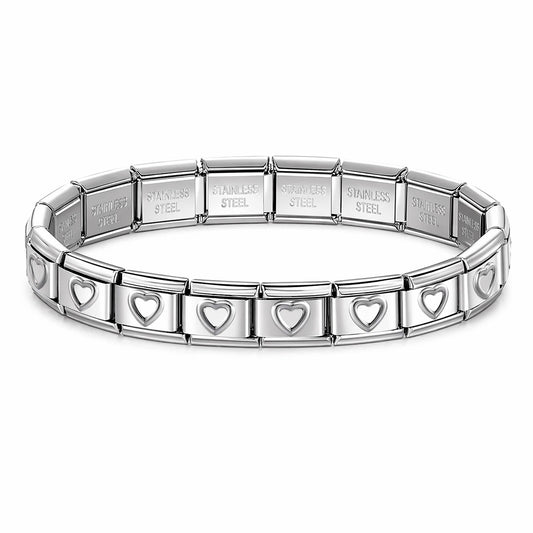 Brazalete Italiano Entre Corazones (18 pcs)